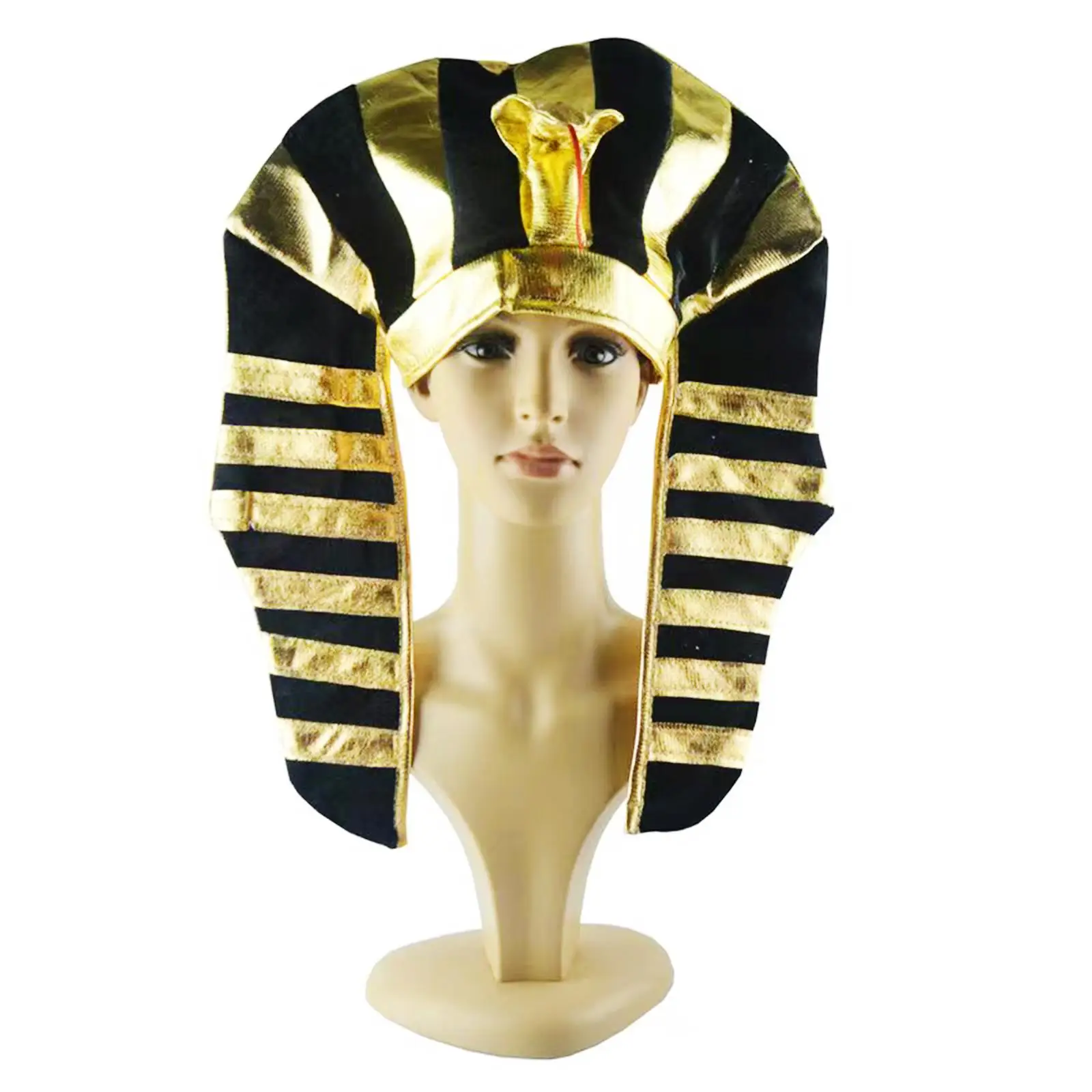 

Egyptian Pharaoh Hat Cosplay Props Accessory Pharaoh King Tut Costume Headdress for Masquerade Festival Dress up Event Role Play