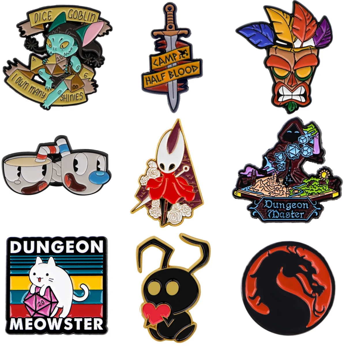 Game Dragon Enamel Pin Cartoon Wolf Brooch For Coat Women's Brooches Fashion Lapel Badges Jewelry Clothing Decoration Fans Gift