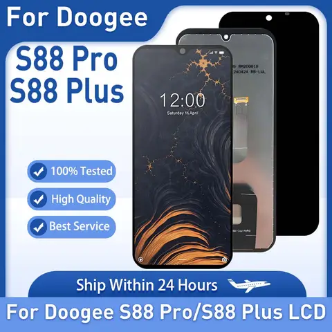 Original 6.3" LCD Display Touch Screen Digitizer Assembly For Doogee S88 Pro S88+ 4G - Replacement Repair Part S88 Plus
