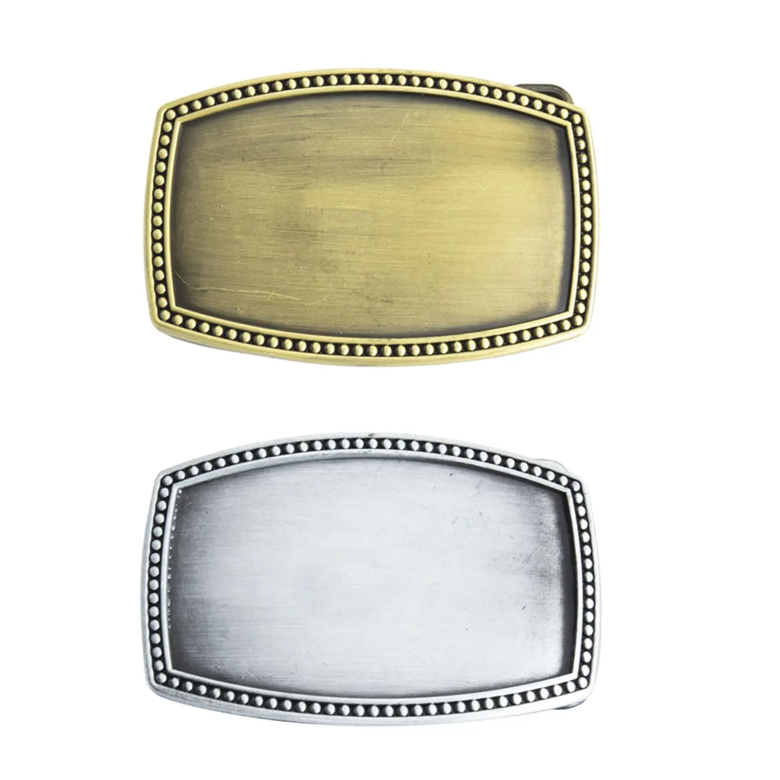 Native Western Vintage Blank Belt Buckle DIY Rectangle Shape Belt Buckles Casual Cowboy Ornaments Mens Jewelry