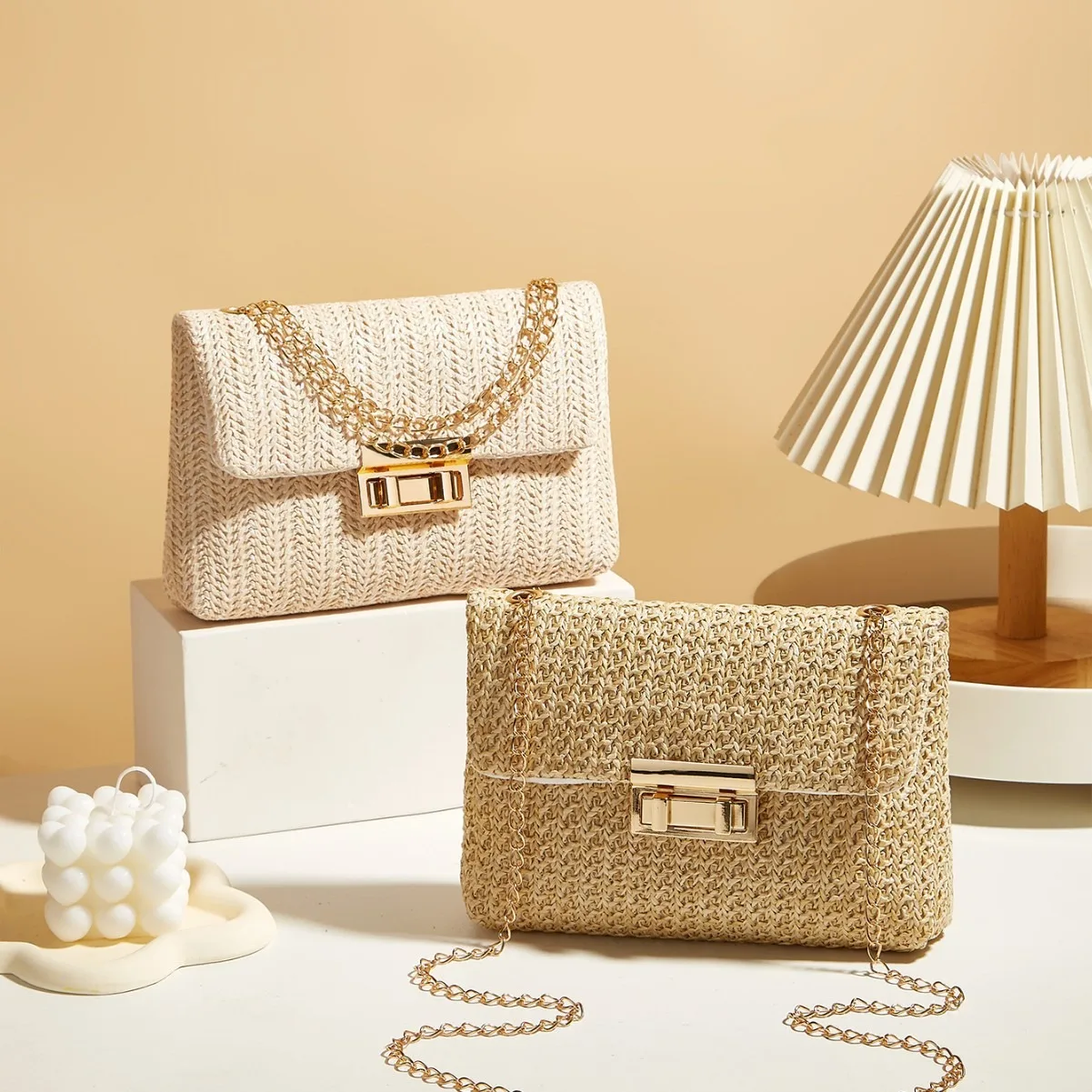 

Модная женская летняя богемная соломенная сумка, маленькая плетеная пляжная сумка через плечо, сумка-мессенджер, сумки для девочек, соломенная сумка, подарки