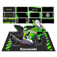 Custom Kawasaki Ninja Motorcycle Parking Mat Anti Slip Garage Rug Waterproof Racing Moto Display Carpet  Decoration Mat