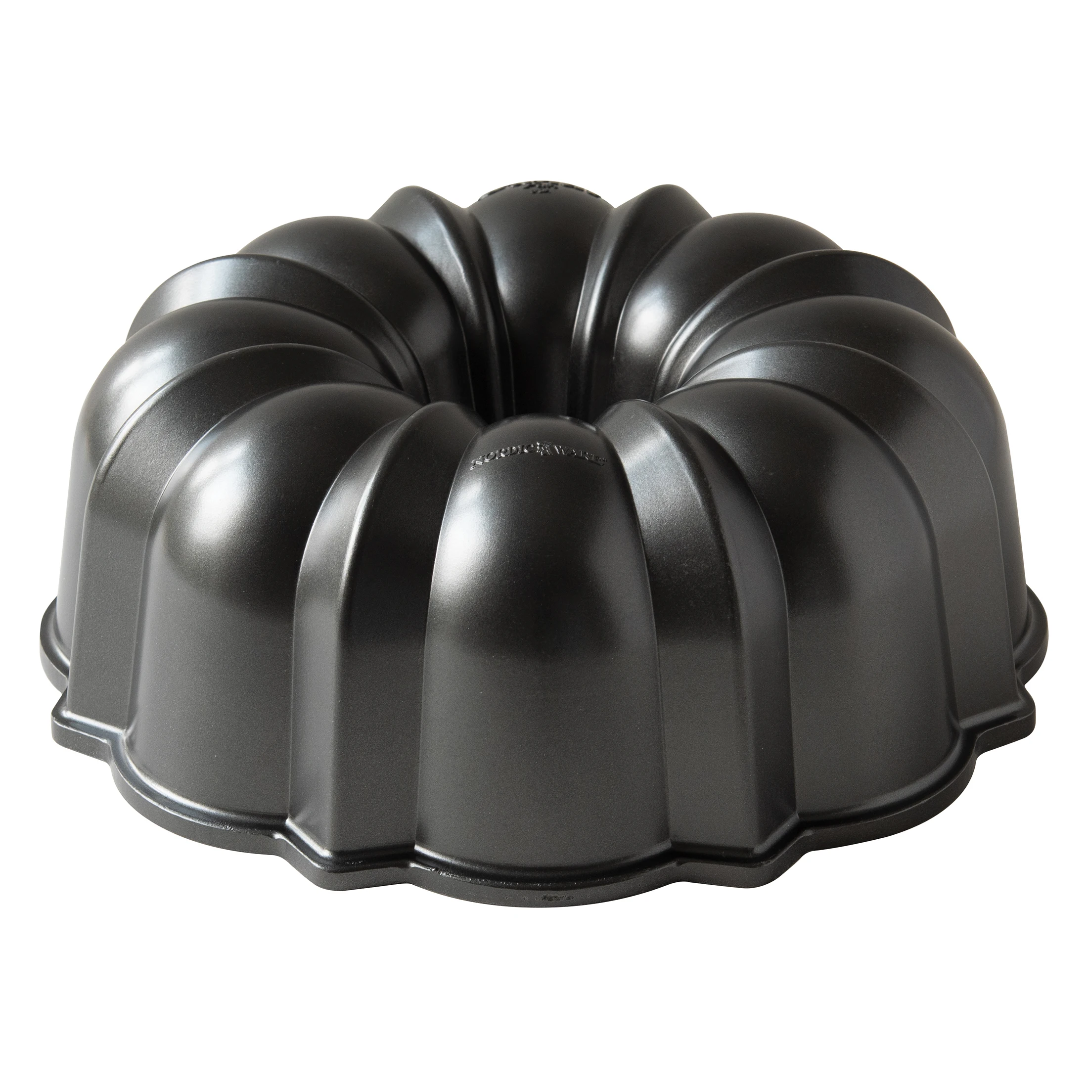 12-Cup Nonstick Cast Aluminum Bundt Cake Pan in Graphite Finish