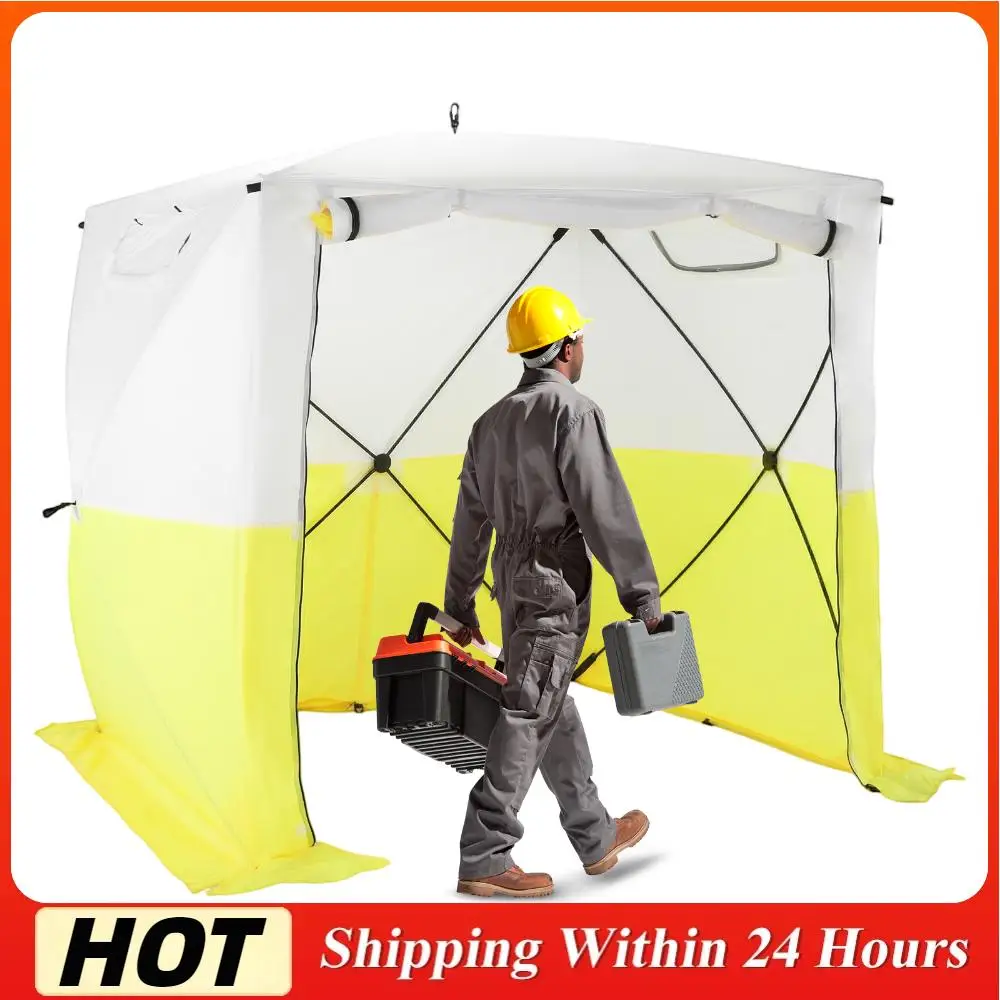 

All-Weather Work Tent Waterproof UV Resistant 70.86x70.86x78.74in with Carrying Bag for Construction Gardening Roadside Repairs