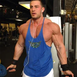 New Bodybuilding Stringer Tank Top Men Fitness Clothing Gym Shirt Brand Muscle vest Workout Cotton Regatas Masculino
