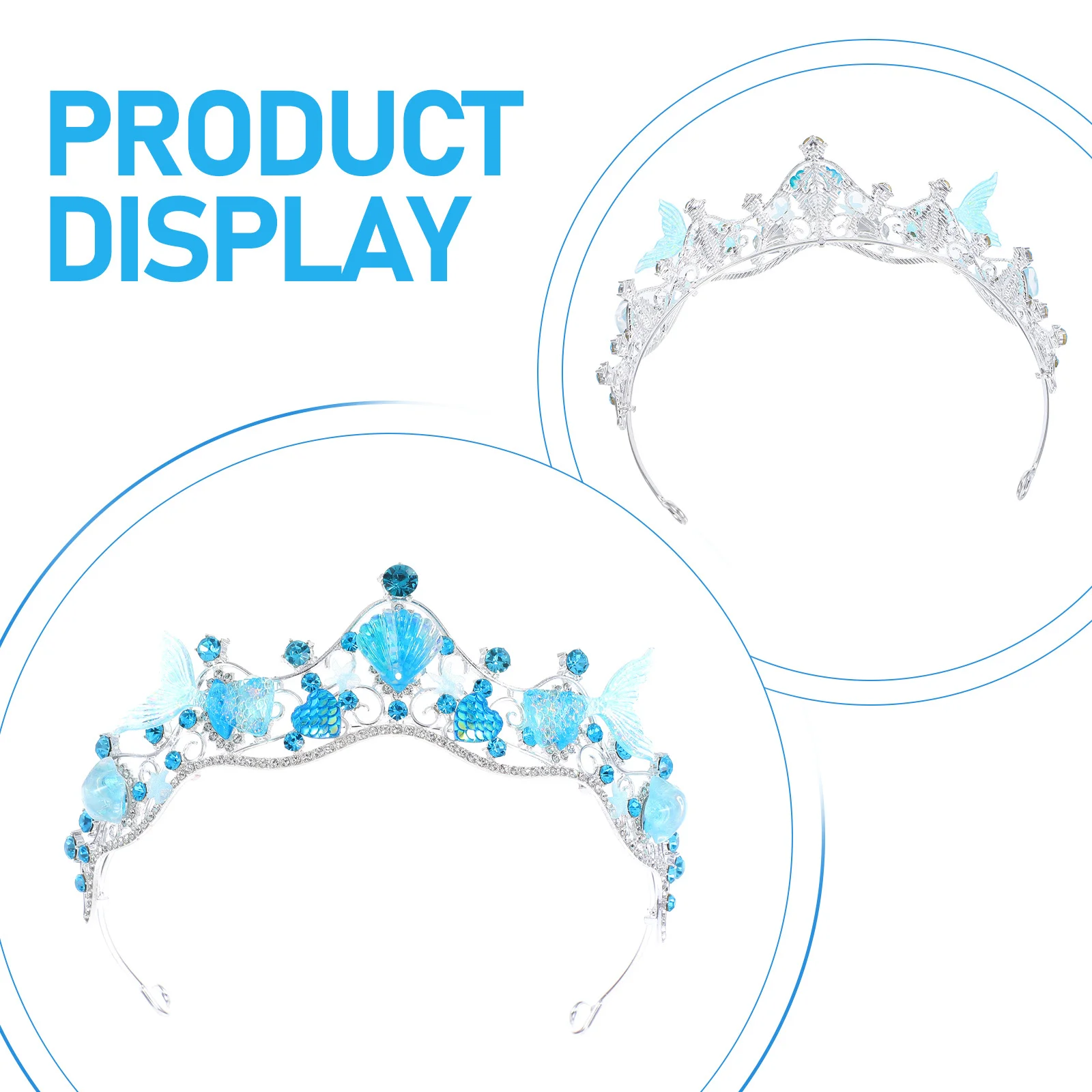 حورية البحر تاج الزفاف حجر الراين عقال لحفلات الزفاف على الشاطئ النساء العروس إكسسوارات الشعر صدف تيارا تاج الزفاف