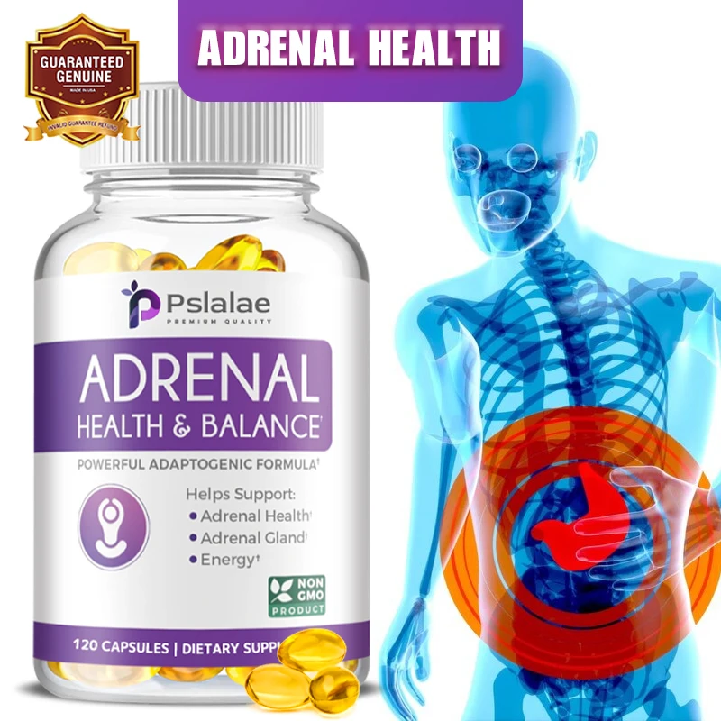 Adrenal Health & Balance - Powerful Ashwagandha & L-Tyrosine Fatigue Supplement - Stress Relief