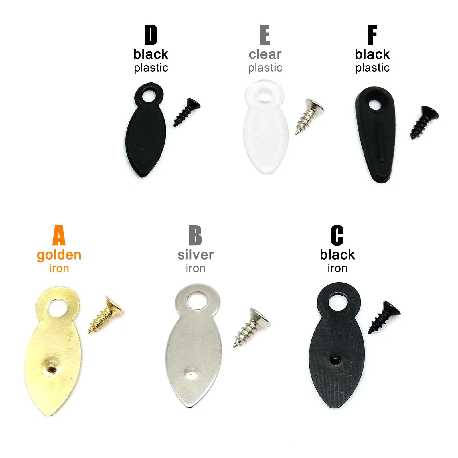 

100 шт. металлические пластиковые прозрачные крепления-поворотники для фоторамок, зеркал, с винтами