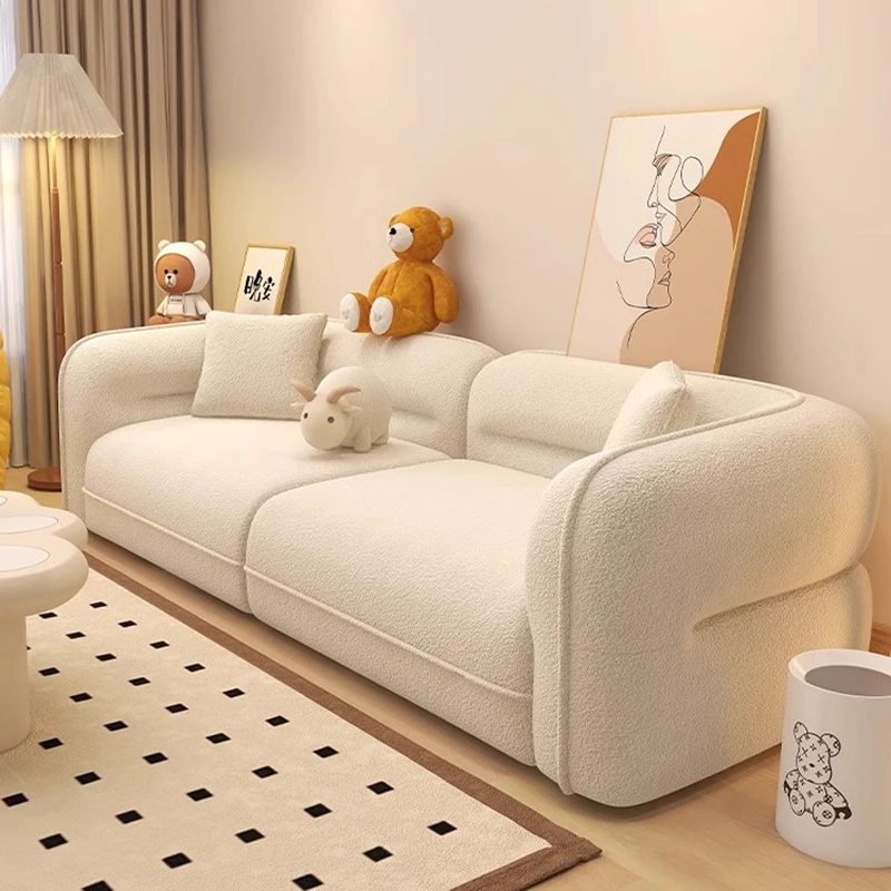 

Design Modern White Living Room Sofa Minimalist Bedroom Hotel Sofa Living Room Lazy Nordic Meuble Salon Furniture Decoration