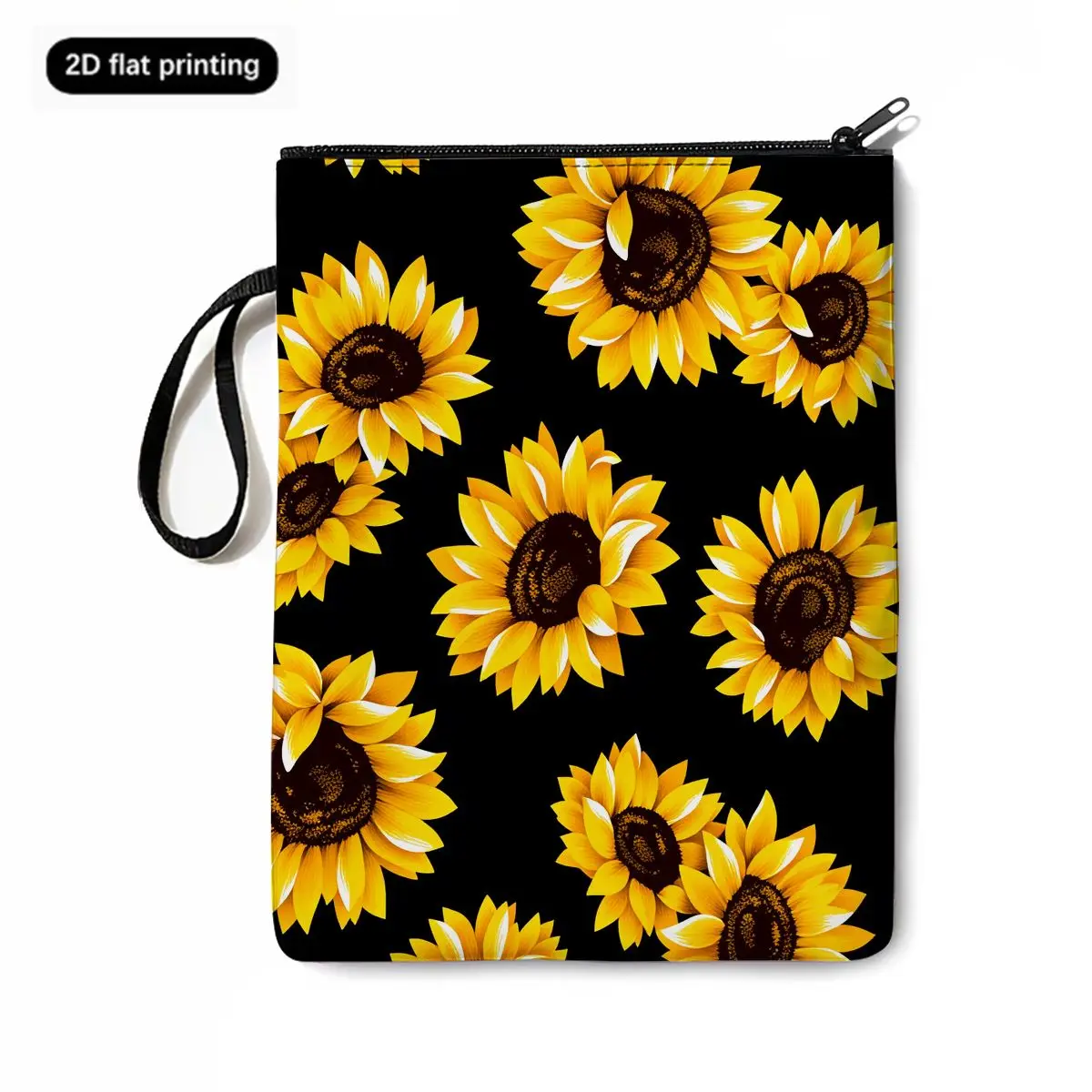 

Sunflower Book Sleeve, Lightweight Zipper Book Cover with Wrist Strap for Teachers & Students for Boy/Girls Best Gifts