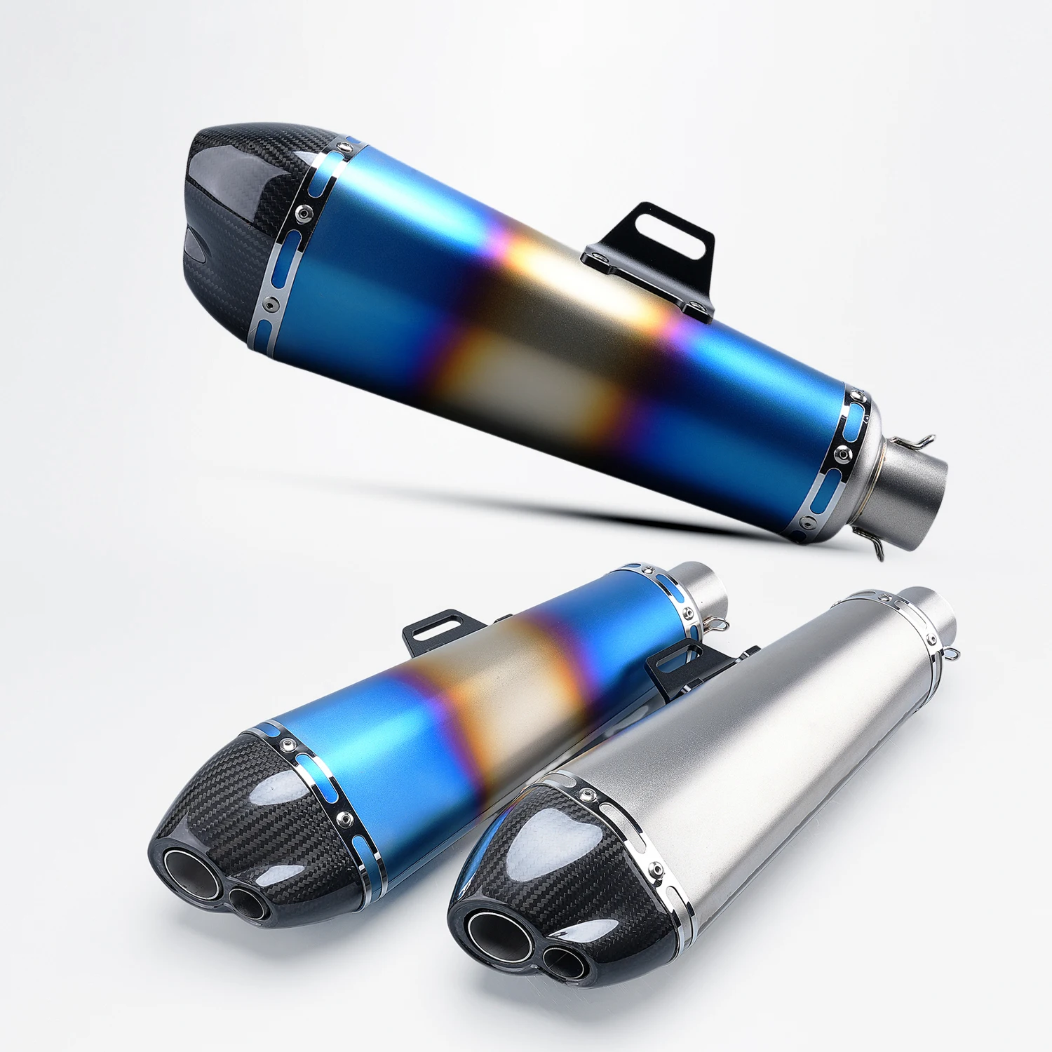 

51mm Universal Motorcycle Dual export Exhaust System Modified Escape Muffler with DB killer for ninja250 CBR500 Z650 Z900