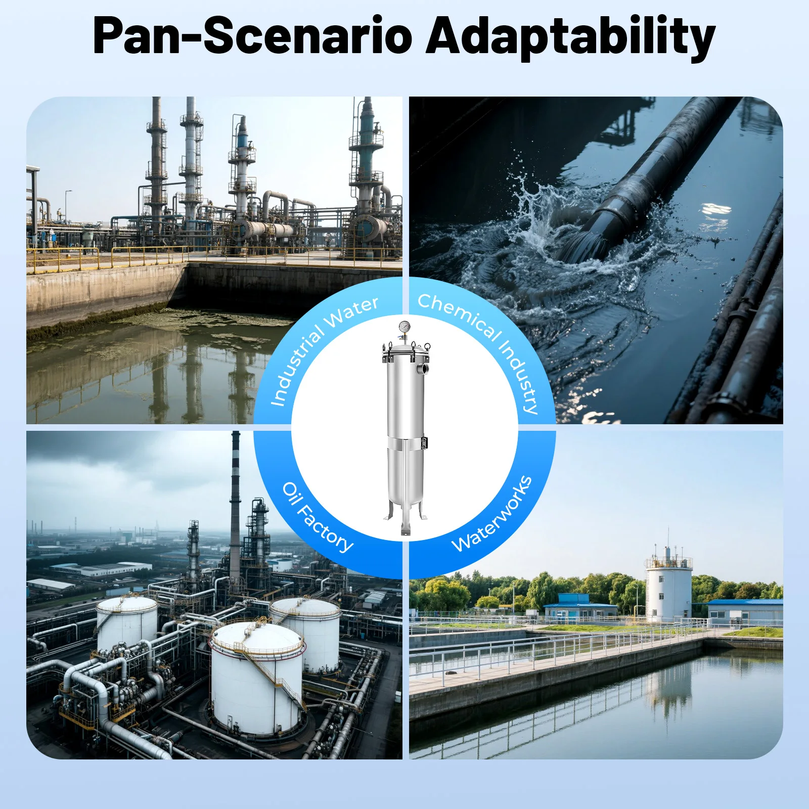 أداة فصل السوائل الصلبة لفلتر الفولاذ المقاوم للصدأ 304، معدات تنقية فلتر المياه للحبر والزيت والمشروبات NPT 2′′ #2