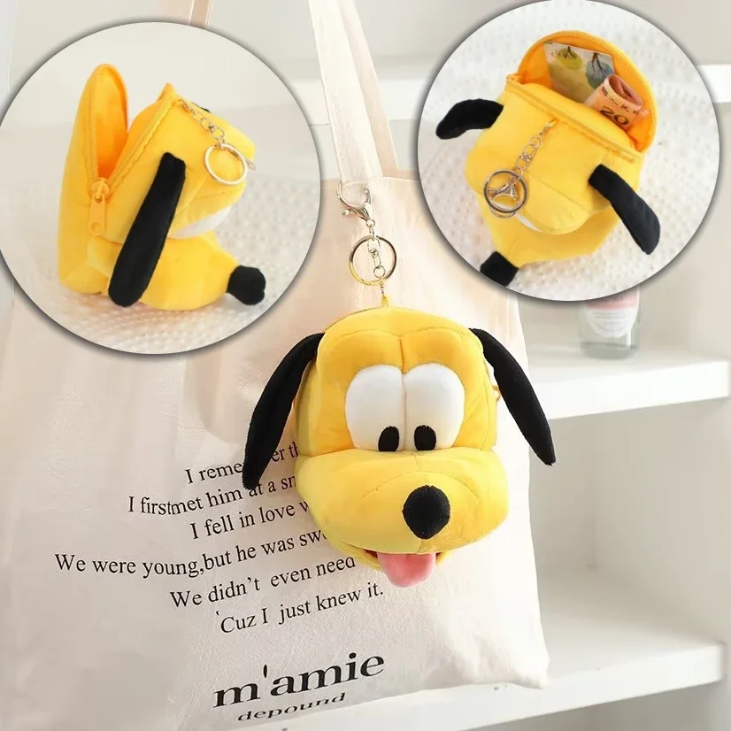 Mickey Minnie Mouse Plushies Lovely Plush Bag Coin Purse Cartoon Pluto Mini Bag Pendant Stuffed Anime Bag Decor Gifts Girl