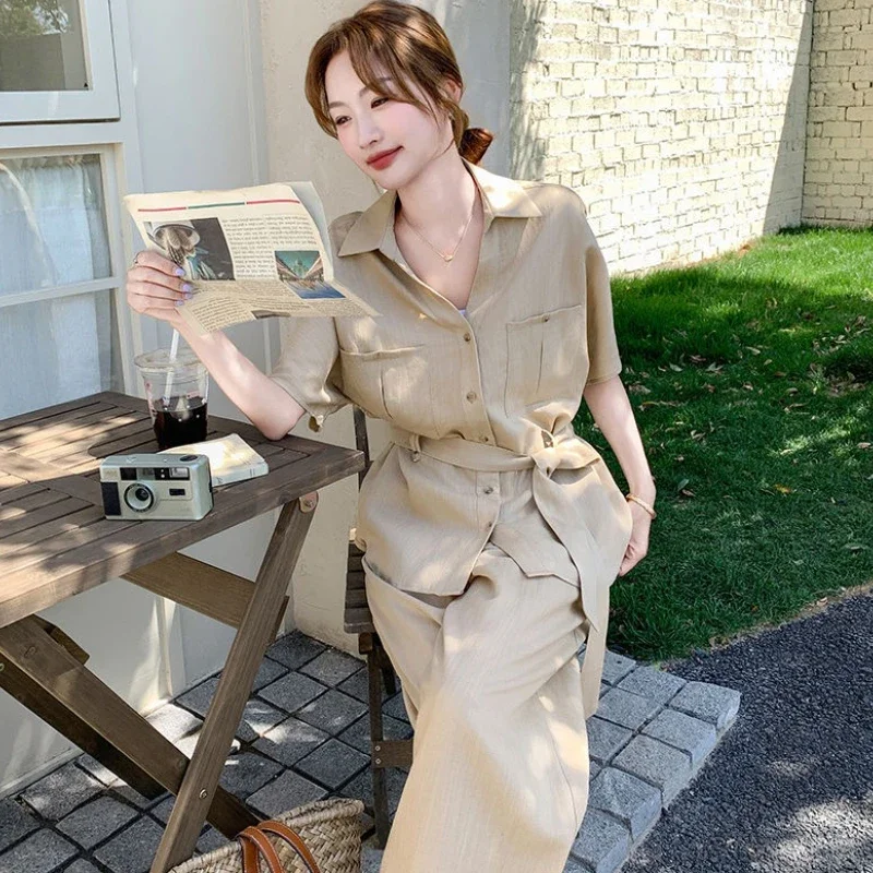 루즈핏 여성 바지 투피스 세트 도매 대량 판촉 의류 트렌드 2025 슬리브 캐주얼 엘레강스 여성 바지