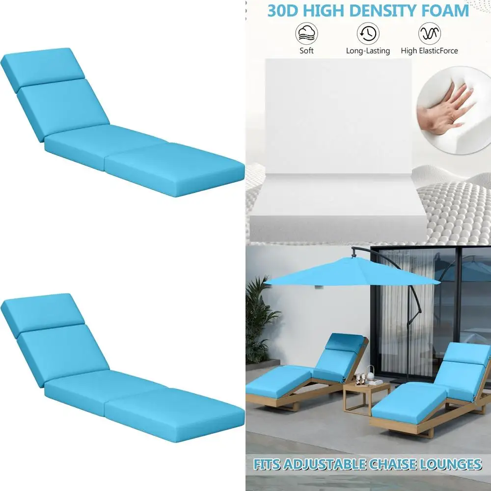 

Outdoor Chaise Lounge Cushion, 80 x 26 x 4, Waterproof & Fade-Resistant Patio Replacement Cushion