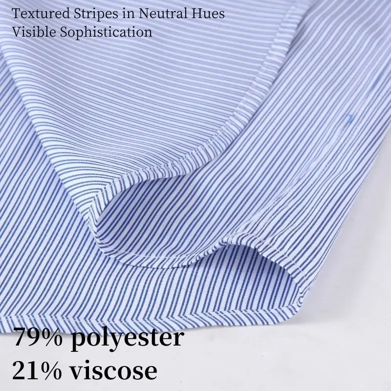 

Ретро-рубашка в полоску большого размера, сине-белая, мужская, с длинным рукавом, в клетку, повседневная, удобная, из смесового полиэстера.