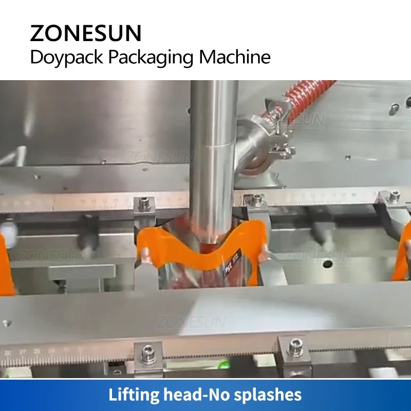 ZONESUN-máquina automática de envasado Doypack, bolsa de plástico, pasta, detergente, salsa, lista para beber, línea de producción de bebidas, ZS-HZL1