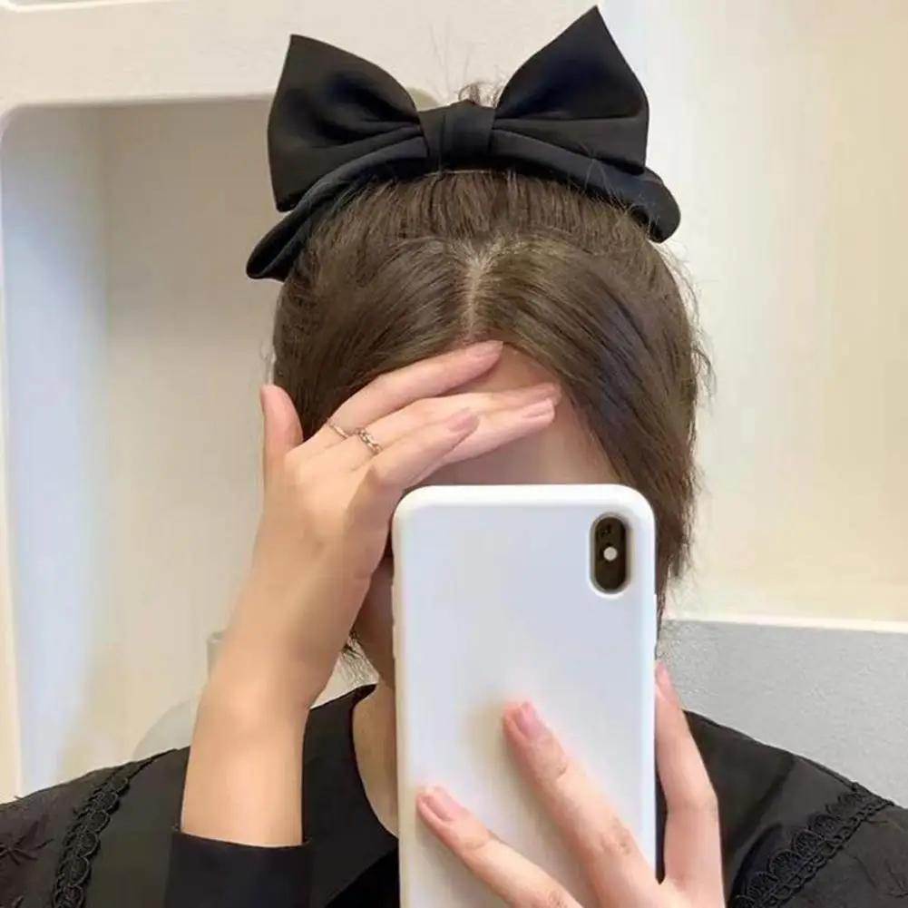 

Bow Clip Headgear Hairpin Female Elegant Headwear Ideal Gift Strong Grip Large Bowknot Hair Clasp Barrette Hair Accessories