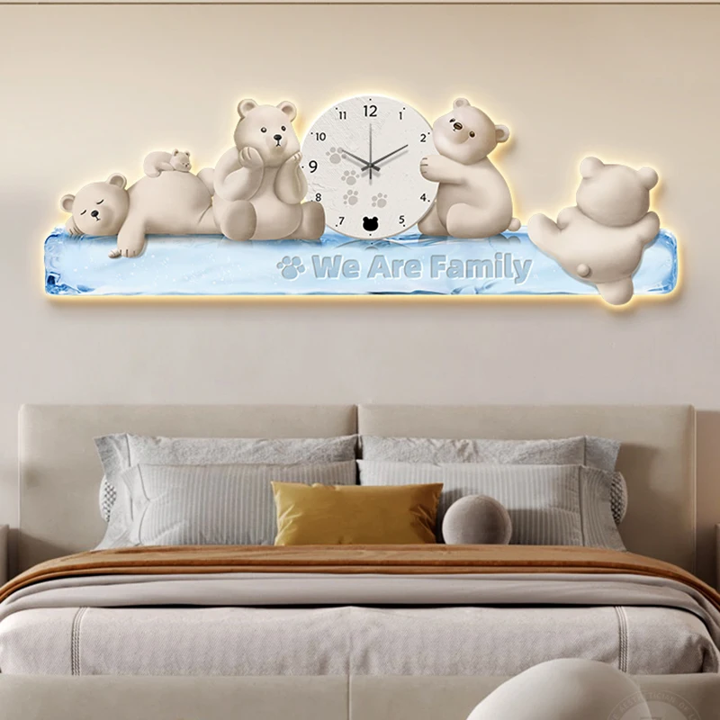 

Art Mural Wall Clocks Living Room Digital Luxury Mechanism Restaurant Wall Watch Silent Cartoon Horloge Murale Home Decoration