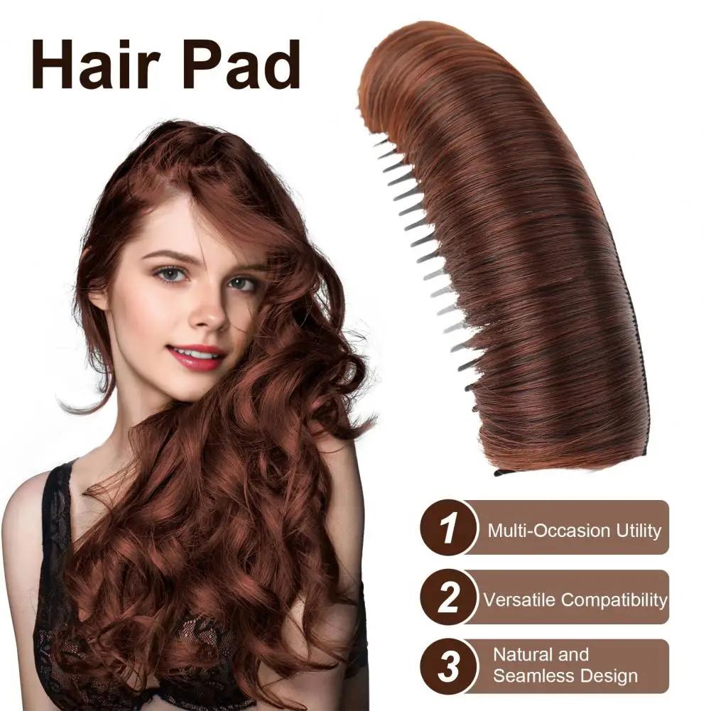 1/3Pcs 12cm Hair Bun Invisible Fluffy Hair Pad Black Brown Blonde False Hair Clip Comb Styling Insert Tool Women Wigs Accessory