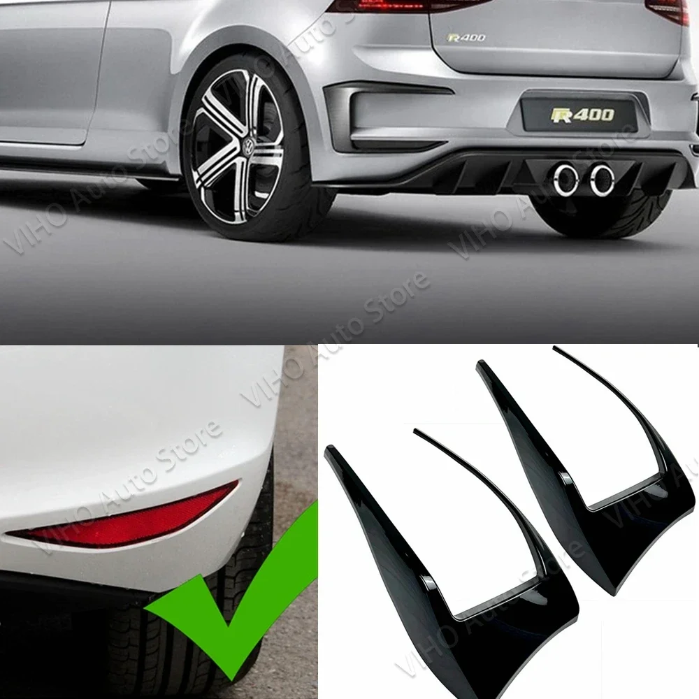 

Для VW Golf 7 Golf 7R GTI GTD Golf VII MK7R 2013-2019 R400 Задний боковой бампер автомобиля Сплиттер Canard Спойлер Комплекты кузова Наклейка на крышку