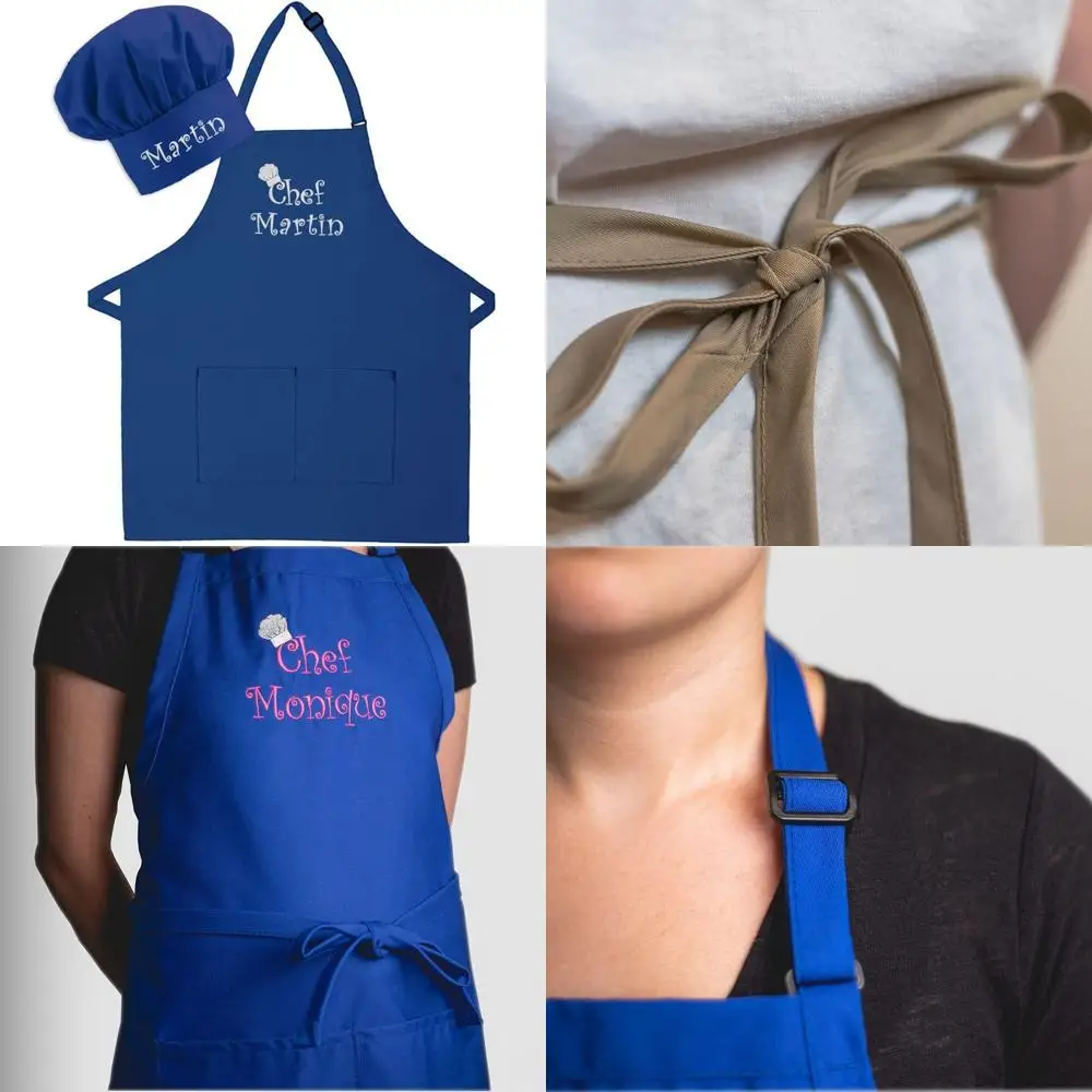 

Набор: фартук и шапочка с вышивкой на заказ для мужчин и женщин – идеальный подарок на День матери, для кухни и барбекю