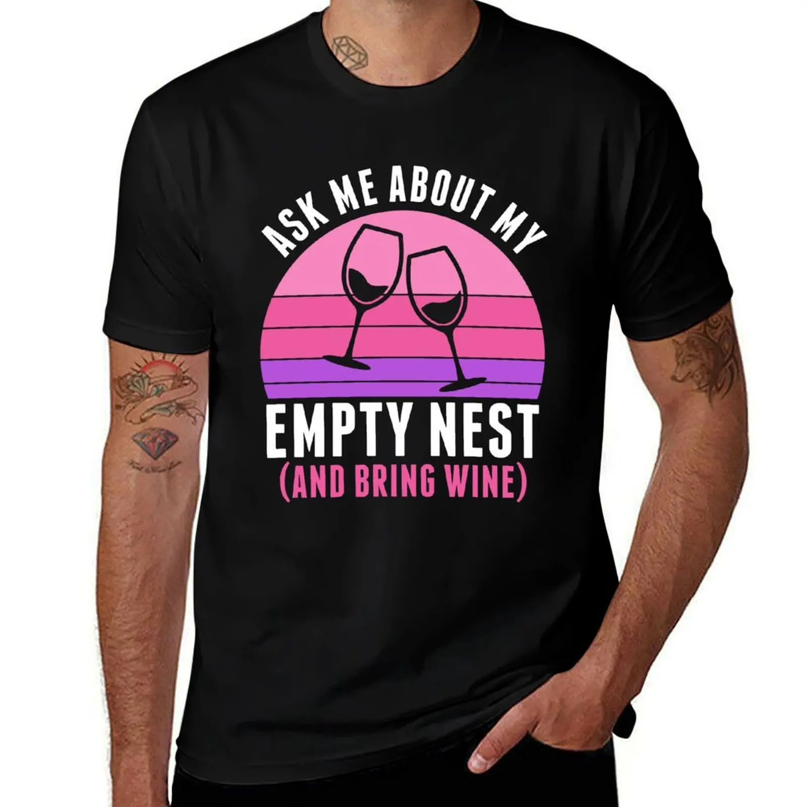 Empty Nester Ask Me About My Empty Nest Funny T-Shirt Fitness Training Breathable Tee T-Shirt