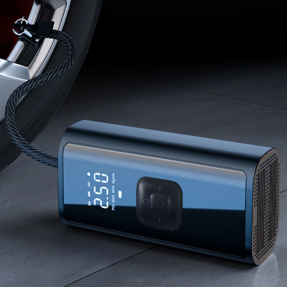 3-in-1 Car Wireless Air Pump with LED Light Electric Tire Pump 4500mAh Portable Car Inflator Pump for Automobile Bicycle Ball
