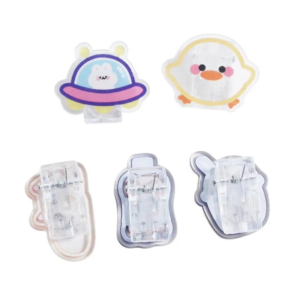 Small Clips Binding Letter Clip Page Holder Index Clamp Cartoon Binder Clips Transparent Clip Paper Clip Snacks Sealing Clip