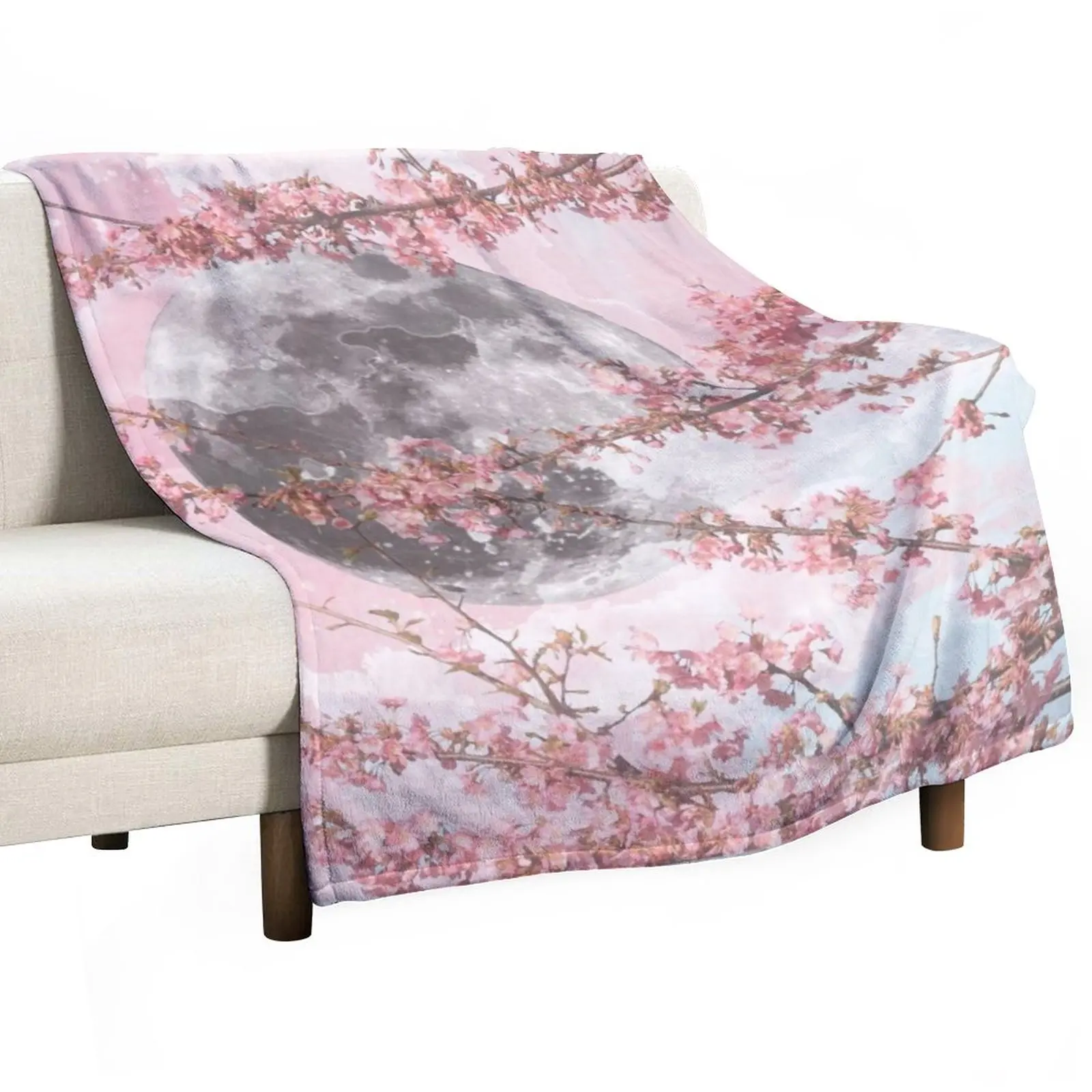 

Spring Moon Throw Blanket Loose Blanket Thin Blanket Bed linens