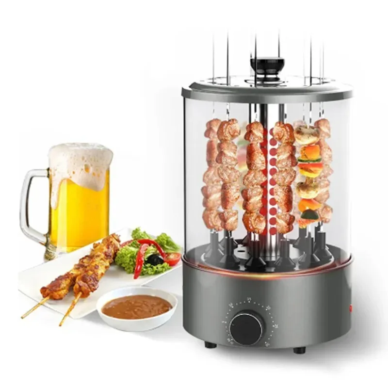 

Household Electric Barbecue Grill Skewer Vertical Self-baking Machine Barbecue Grill Automatic Rotating Smokeless Grill
