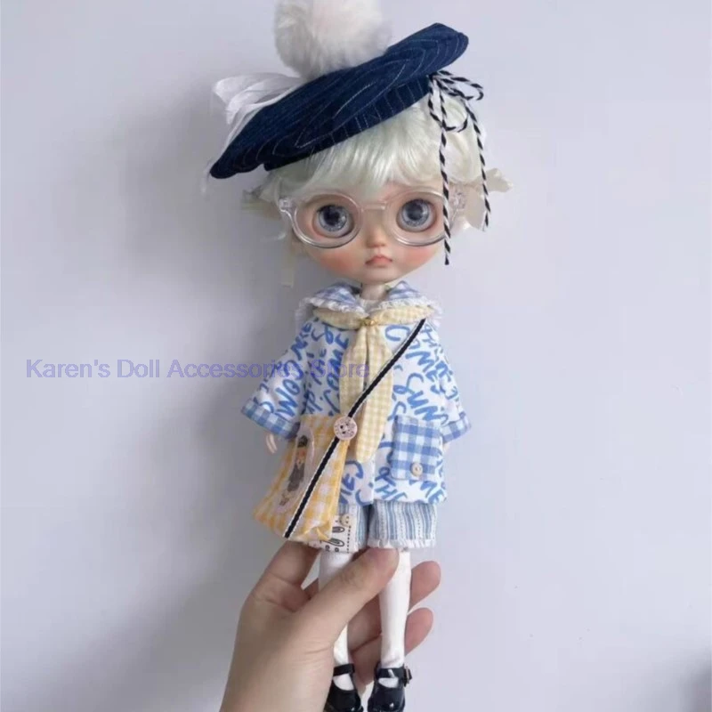 

4 шт. College 2026 новый стиль Комбинезон + куртка + шляпа + сумка для Blythe (подходит для Lulu,ymy24,Ob22,24,26,zone, Jenny)