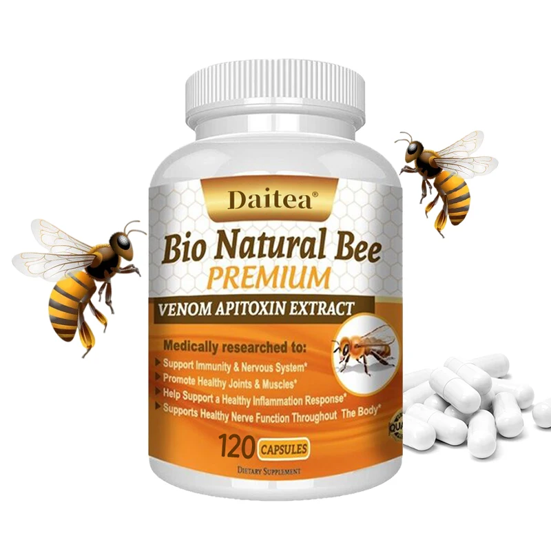 

Daitea Bee Venom Supplement, Good for Bone Health, Helps Relieve Joint Discomfort, Supports Immune and Nervous Systems