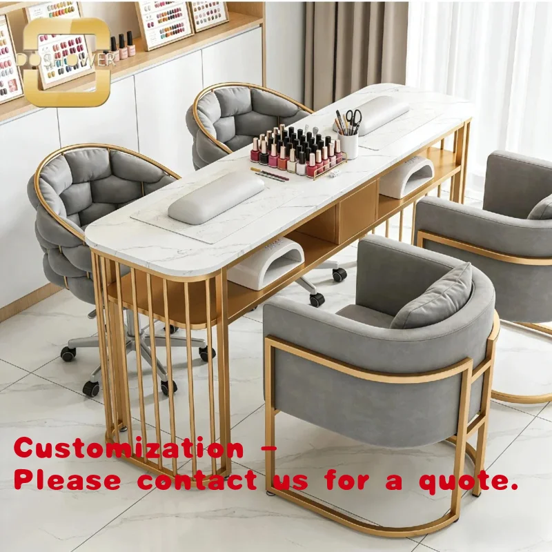

Современный роскошный маникюрный стол из дерева на два места, прочный, легко чистится, для коммерческого использования в салонах красоты.