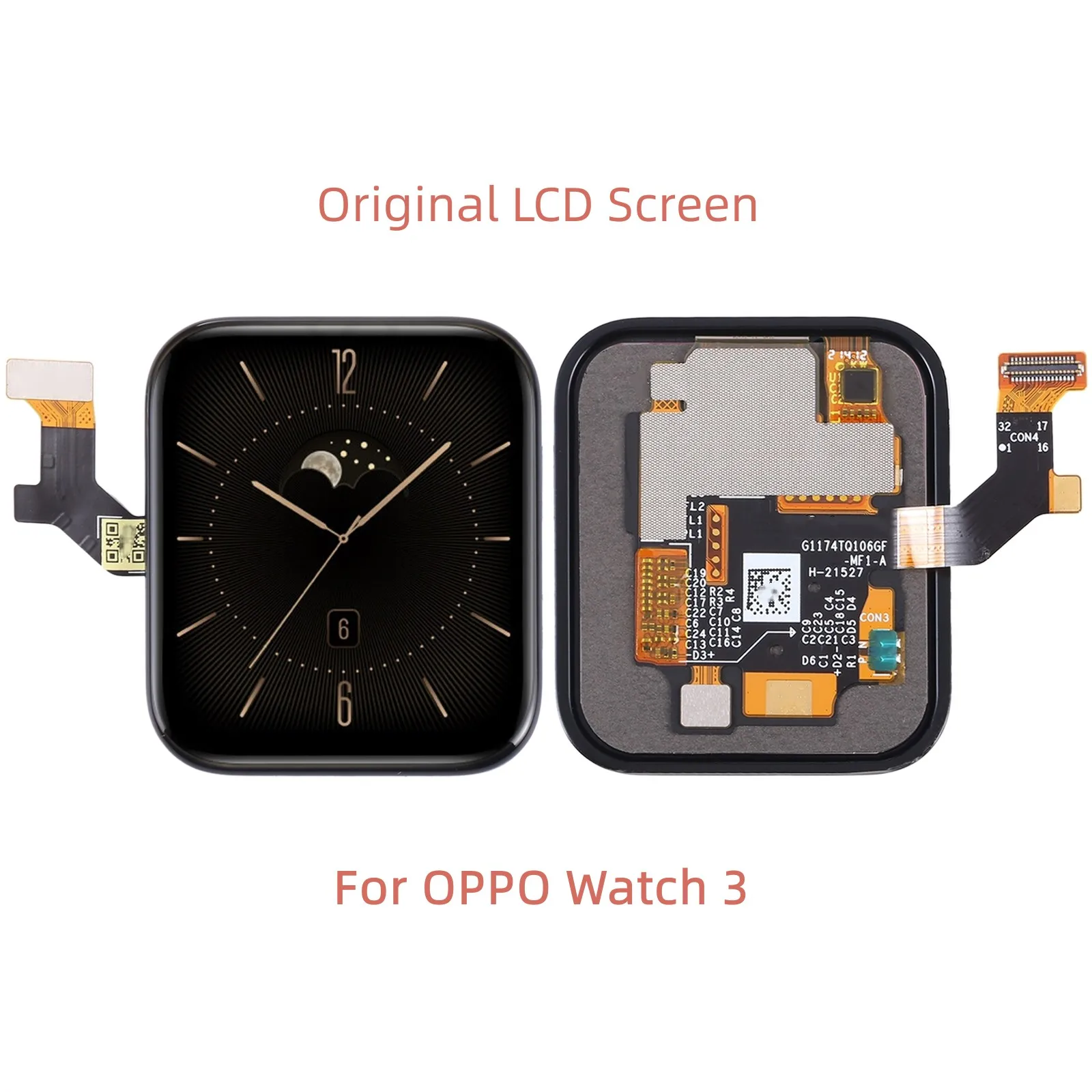 AMOLED LCD-scherm voor OPPO Watch 41 mm/46 mm/OPPO Watch 2 42 mm/46 mm/OPPO Watch 3 met Digitizer volledige montage