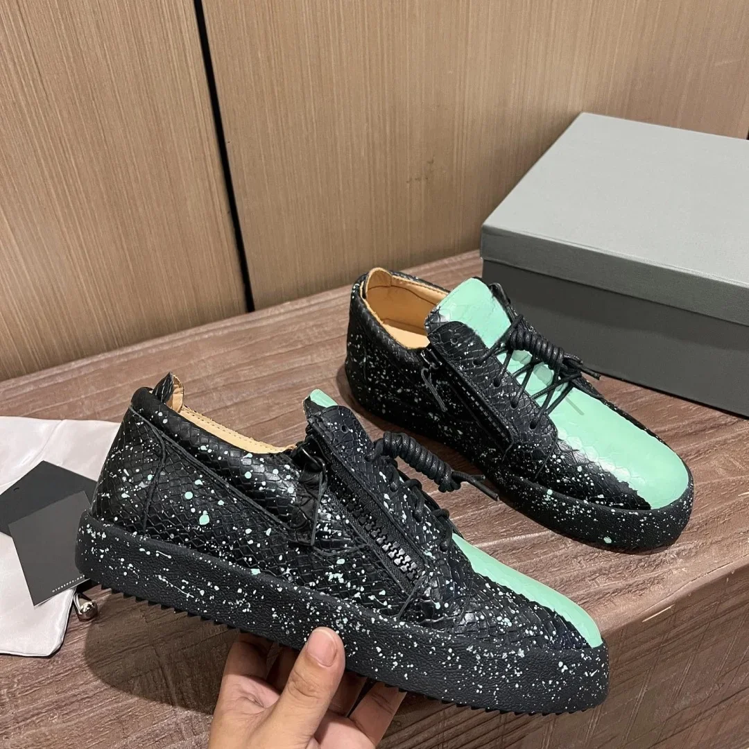 

New Fashion Casual Sneakers for Men Brand Designer Women Tennis shoes Luxury Real Leather GZ Loafers Sports shoes 35-48 G0403