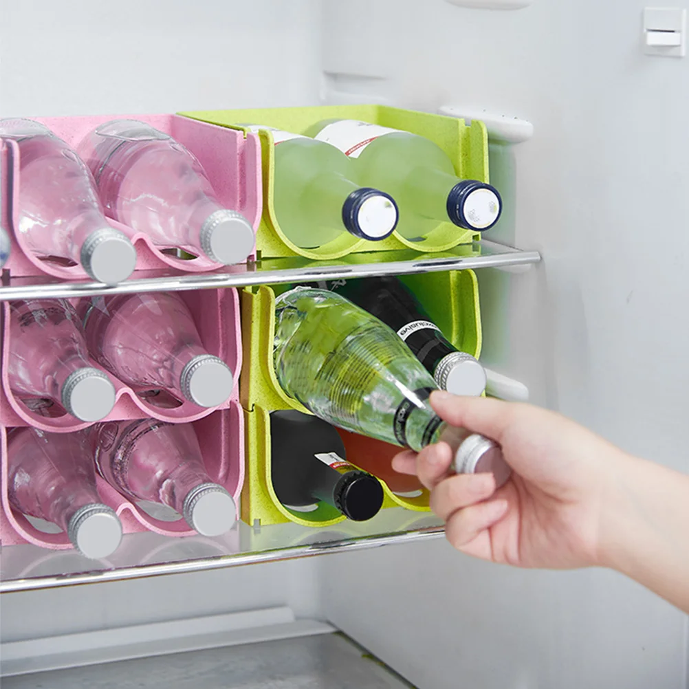 

3Pcs Stackable Beer Beverage Storage Rack Multi-Function Kitchen Fridge Organizer Beer Rack Soda Can Holder