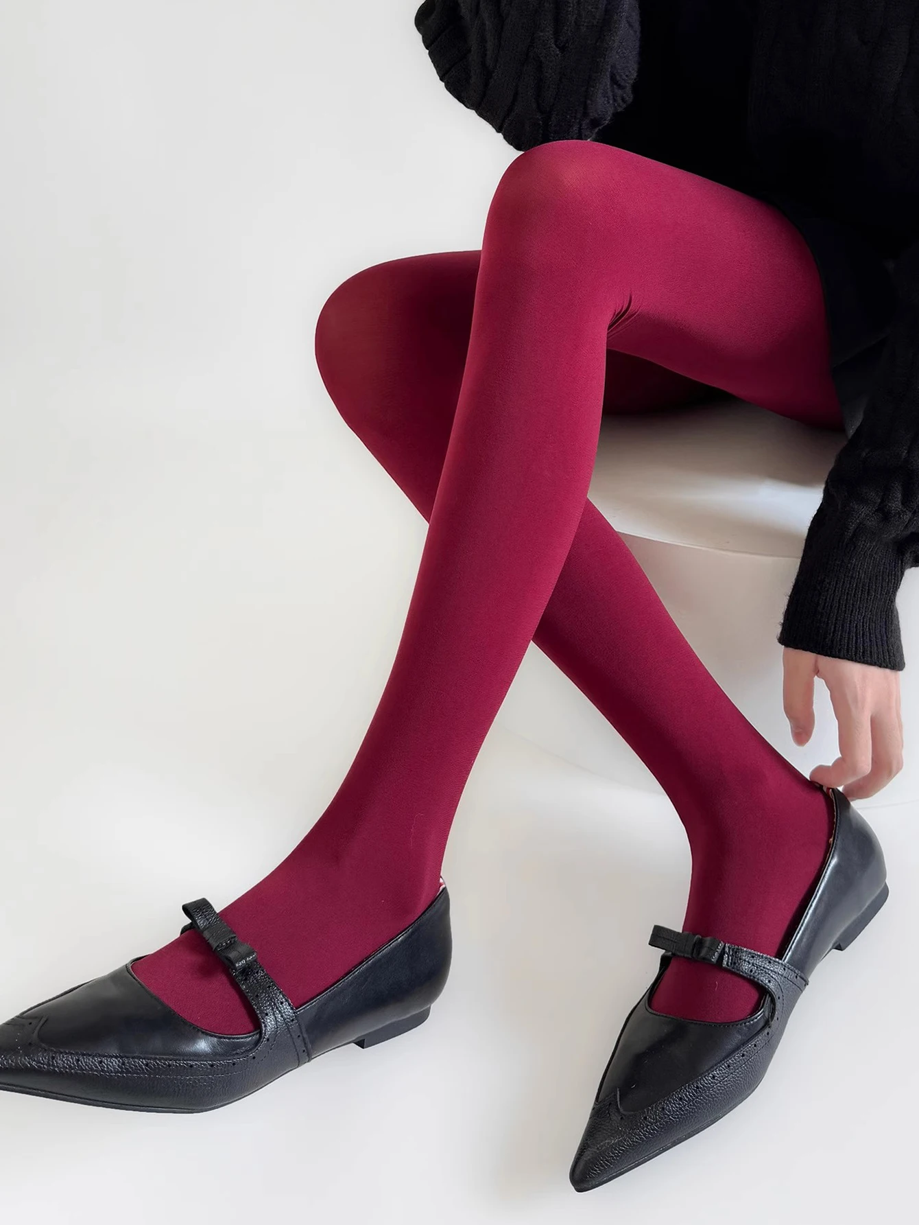 Tuularose 赤タイツ女性のセクシーなタイトなスーパーストレッチ大サイズパンスト女性スリム春秋冬レギンスストッキング Y2k