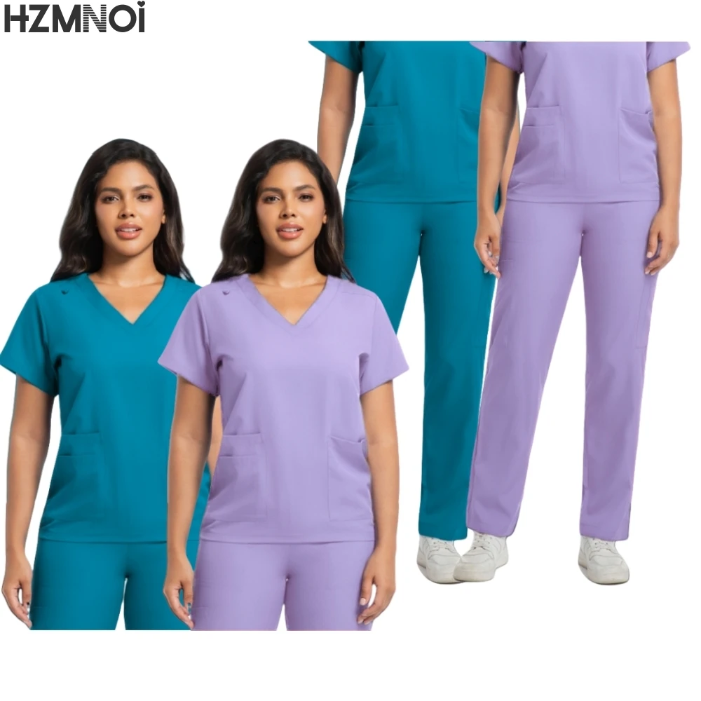 Medische Uniform Scrub Ziekenhuis Werken Scrubs Set Groothandel Verpleging Scrub Uniformen Vrouwen Gezondheidszorg Apotheek Kliniek Werkkleding