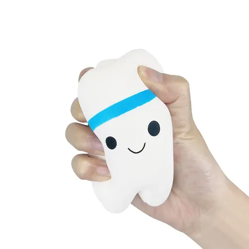 Imagen 2 del producto Juguetes bonitos con forma de diente para niños, muñeca de presión de crecimiento lento para niños, juguete antipresión con forma de diente, juguete para apretar, regalo de dentista