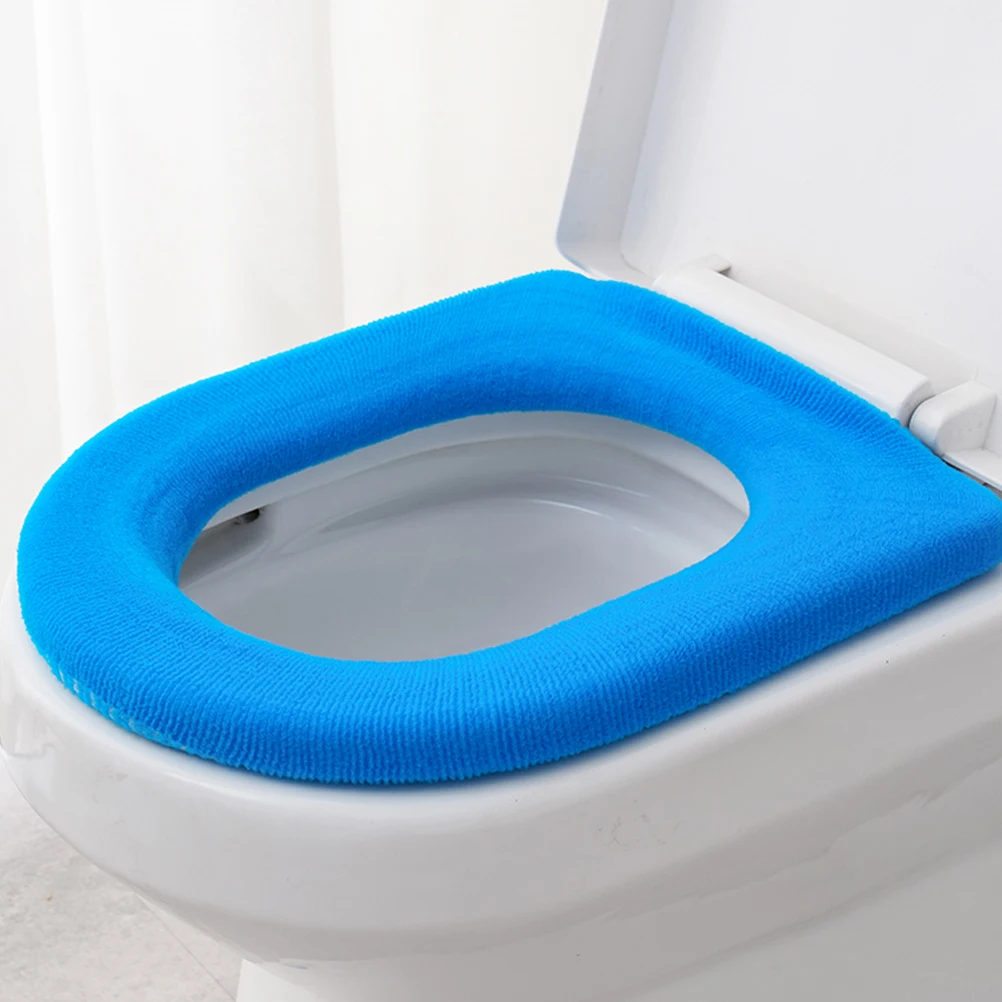 

5pcs O-Shaped Toilet Seat Cover Durable Soft Pads Colorful Mat Home Bathroom Closestool Cover For Ladies Mamas Elderly (Random