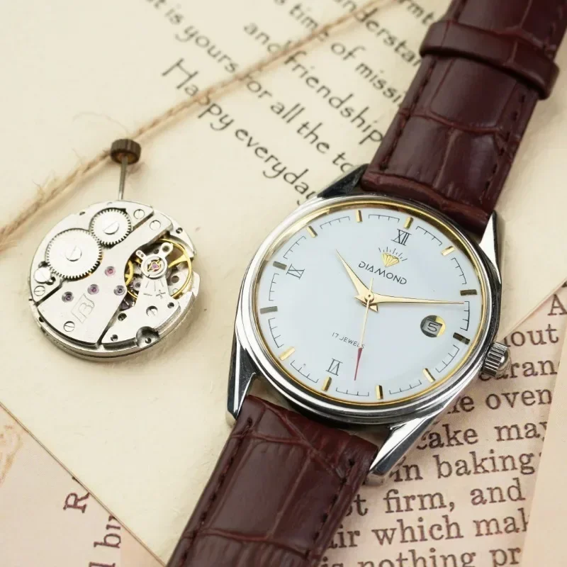 Shanghai Watch Manual Manipulator Minimalist Retro Dress Watch 17 Zuan 8120 Movement Reloj Hombre Dropshipping