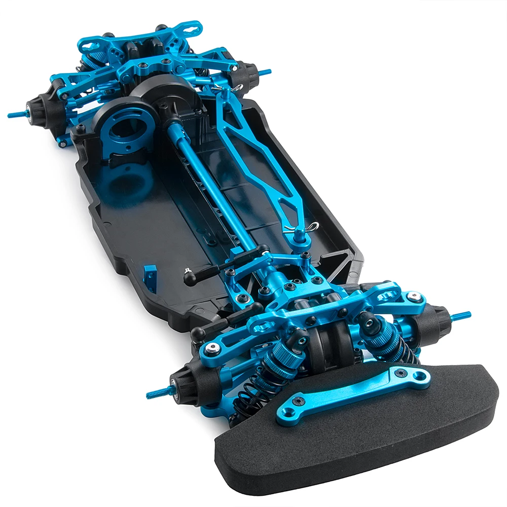 Mibidao Metalen En Kunststof Frame Chassis Met Schokdempers Wielen Voor Tamiya Tt02 1/10 Rc Drift Auto-Onderdelen