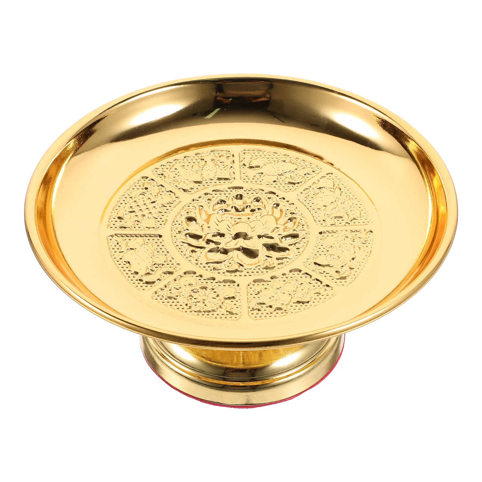 

Lotus Fruit Plate Acrylic Storage Tray Buddha Offering Retro Home Decoration Tribute Plate High Quality Carved Patterns Kitchen