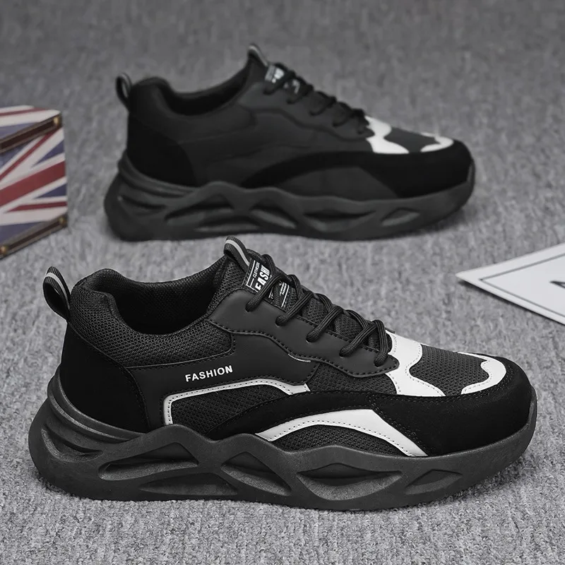 

Мужские кроссовки 2026 года: Новинка весенней коллекции, легкие, дышащие, модные, универсальные, на толстой нескользящей подошве, для спорта и повседневной носки