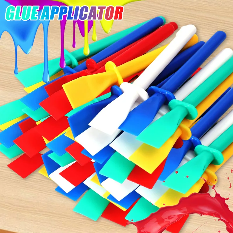 30/10PCS Glue Spreader Glue Brushes Handheld DIY Art Craft Paintings Scrapers Portable Leather Gluing Tools Glue Smear Sticks