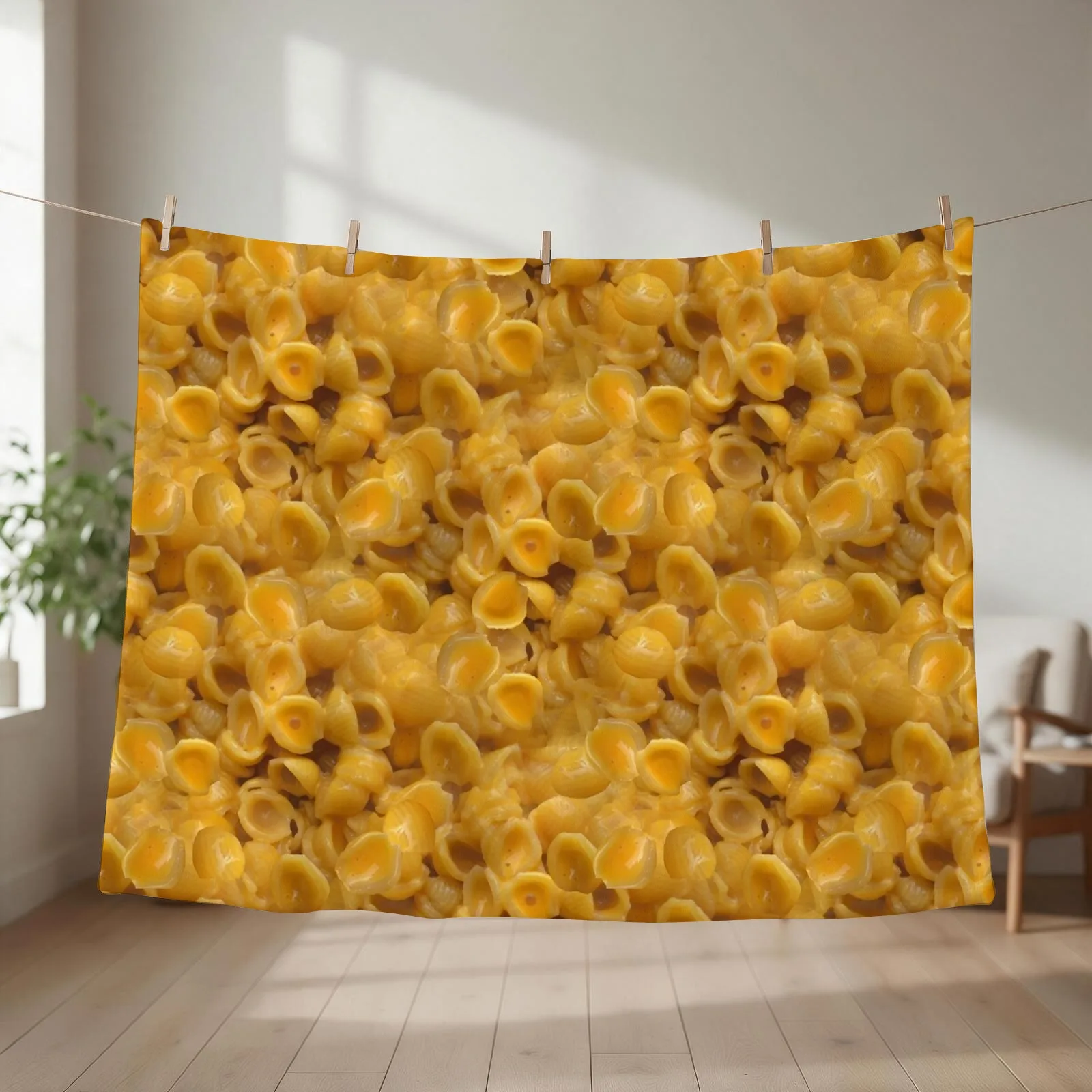 shells and cheese Throw Blanket Furry Polar Custom Blankets For Baby Blankets