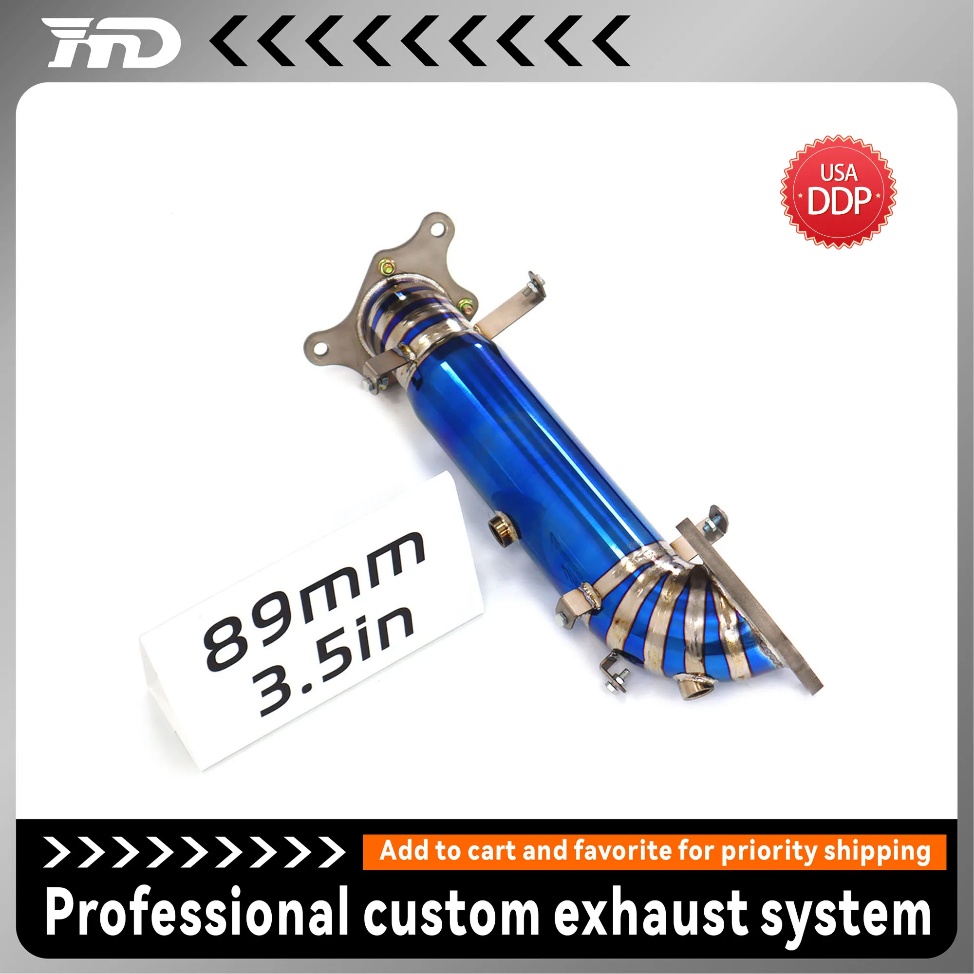 

HMD Direct Fit Ti Catless Downpipe for Honda Civic Type R FL5 Turbo Flange Max Flow Design Perfect fit