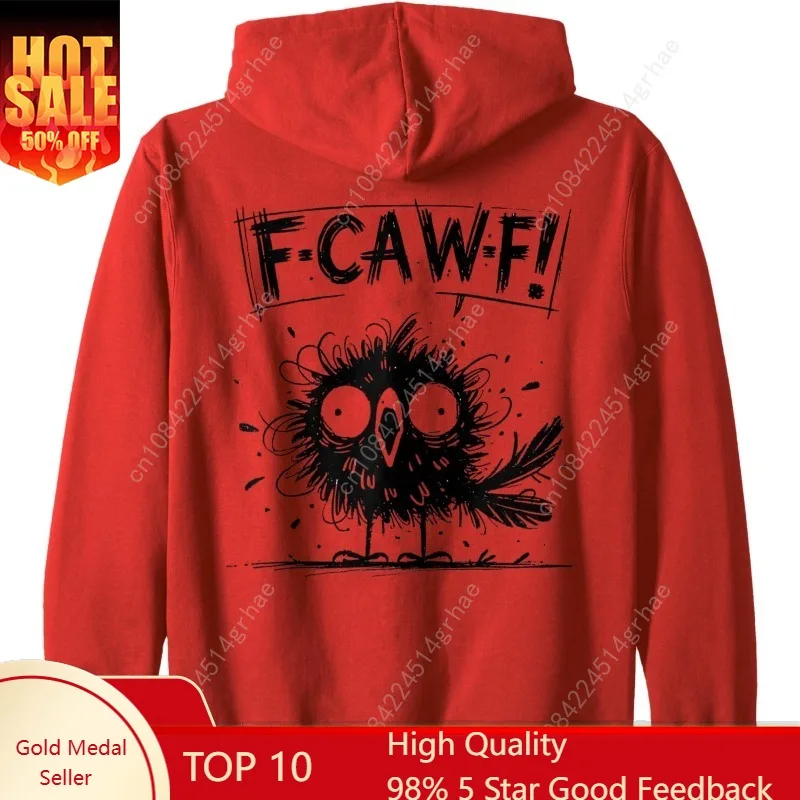

Black Crow, F-Caw-F Funny Black Bird Zip Hoodie