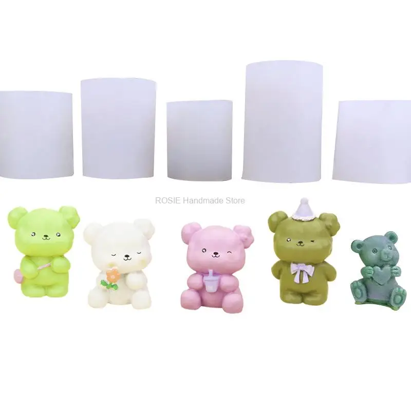 Mini foremka do świec silikonowe formy odlewnicze DIY ręcznie robiona świeca mydło Making woskowa forma narzędzie do ciasta rzemieślnicze dekoracje świąteczne — zdjęcie 6